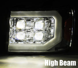 07-13 GMC Sierra NOVA-Series LED Projector Headlights Chrome