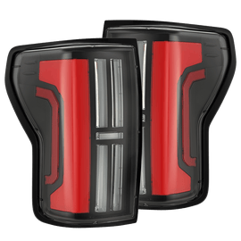 07-13 Toyota Tundra NOVA-Series Prismatic LED Tail Lights Black-Red