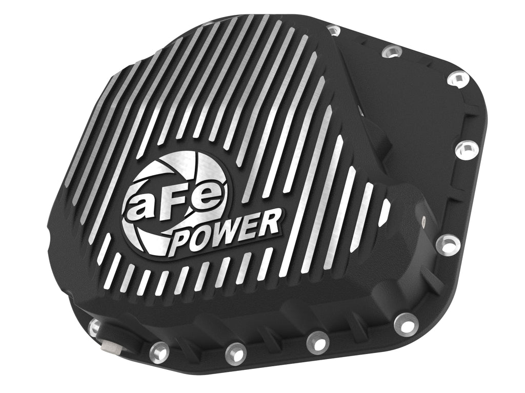aFe Power Pro Series Rear Diff Cover Black w/ Machined Fins Ford F-250/350 23-26 (Sterling 11.6) (46-71490B)
