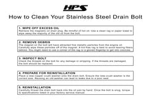 Load image into Gallery viewer, HPS Performance Stainless Steel Magnetic Oil Drain Plug Kit (MDPK-103)