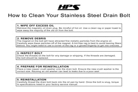 HPS Performance Stainless Steel Magnetic Oil Drain Plug Kit (MDPK-102)