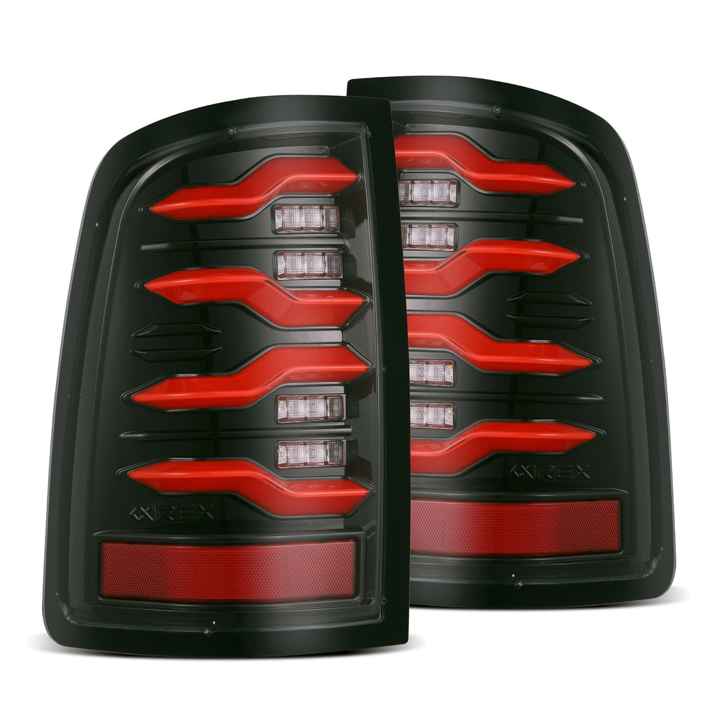 09-18 Ram Truck LUXX-Series LED Tail Lights Black-Red