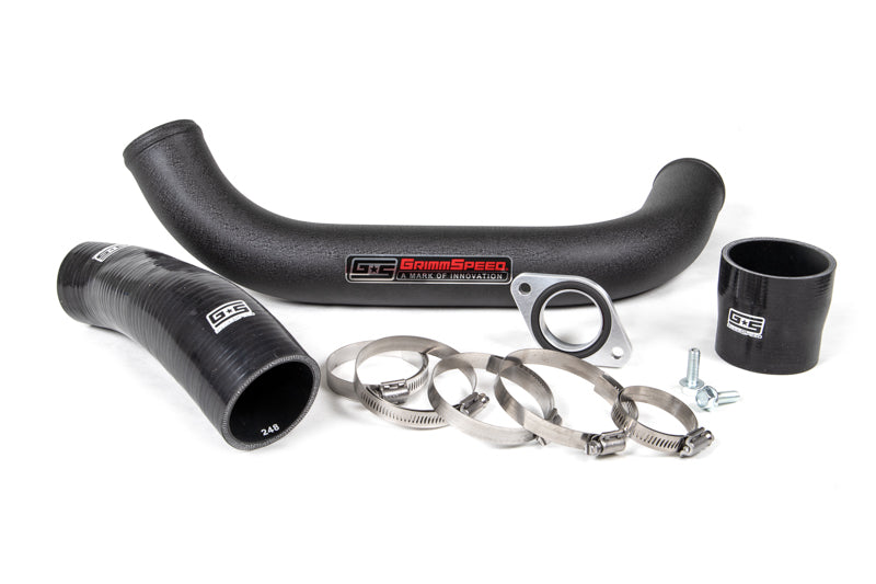 Top Mount Intercooler Charge Pipe Kit Black For Subaru 15-21 WRX GrimmSpeed