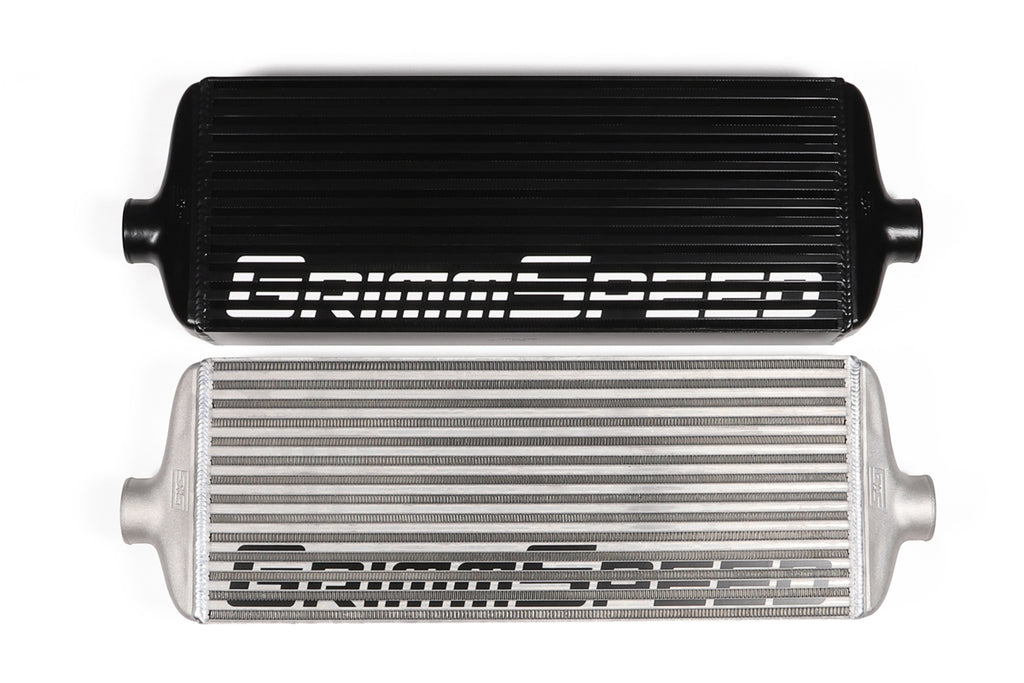 Front Mount Intercooler Kit Black Coated Inc. Red Piping For Subaru 15-21 WRX GrimmSpeed