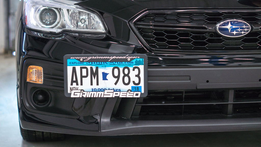 License Plate Relocation Kit 18+ WRX/STI/Crosstrek 13+ BRZ/FRS/86 17+ Impreza Non-Turbo 10-19 Legacy/Outback GrimmSpeed