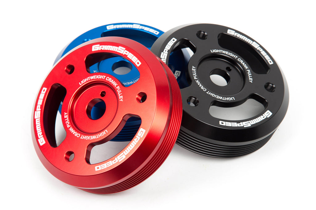 Lightweight Crank Pulley Red For Subaru FA/FB Engines Equipped w/1-Piece OEM Pulley GrimmSpeed