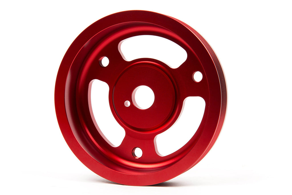 Lightweight Crank Pulley Red For Subaru FA/FB Engines Equipped w/1-Piece OEM Pulley GrimmSpeed