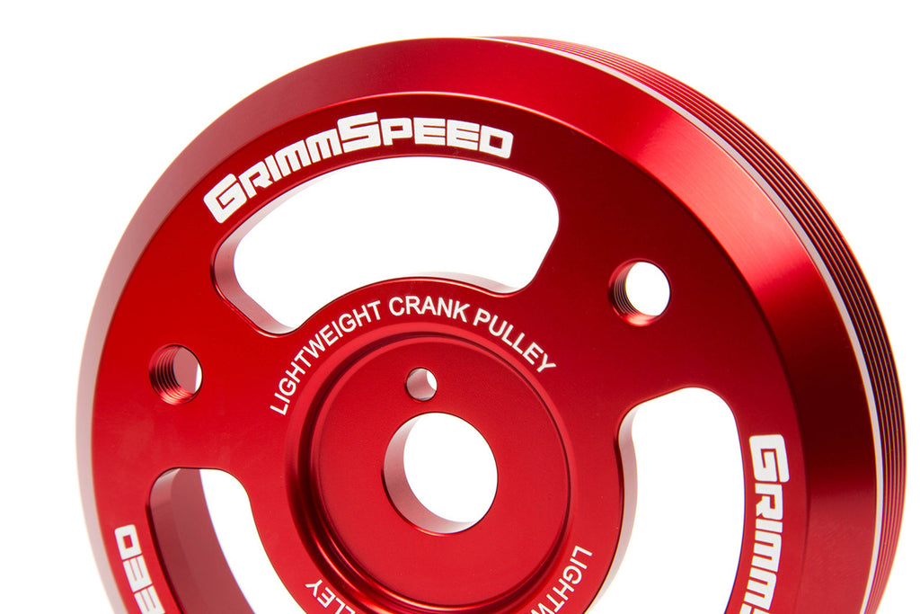 Lightweight Crank Pulley Red For Subaru FA/FB Engines Equipped w/1-Piece OEM Pulley GrimmSpeed