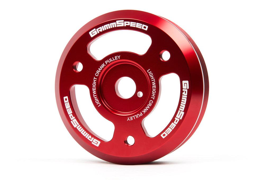 Lightweight Crank Pulley Red For Subaru FA/FB Engines Equipped w/1-Piece OEM Pulley GrimmSpeed