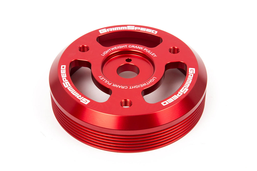 Lightweight Crank Pulley Red For Subaru FA/FB Engines Equipped w/1-Piece OEM Pulley GrimmSpeed