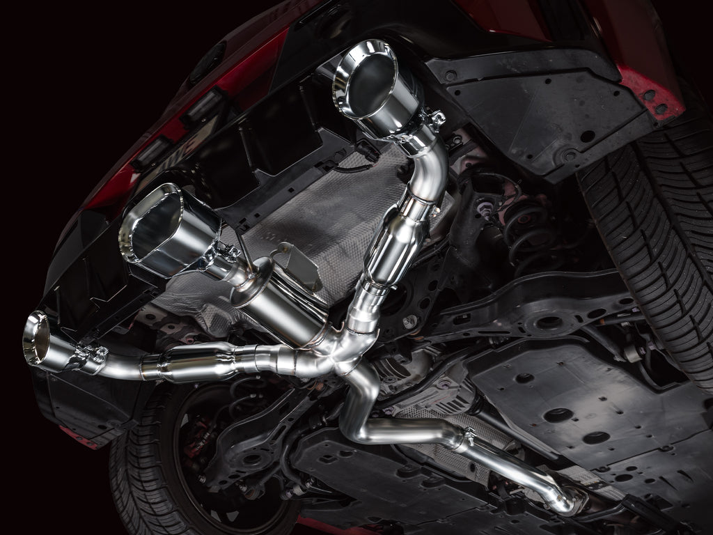 AWE Tuning 23-24 Toyota GR Corolla Track Edition Catback Exhaust - Chrome Silver Tips (3020-52472)