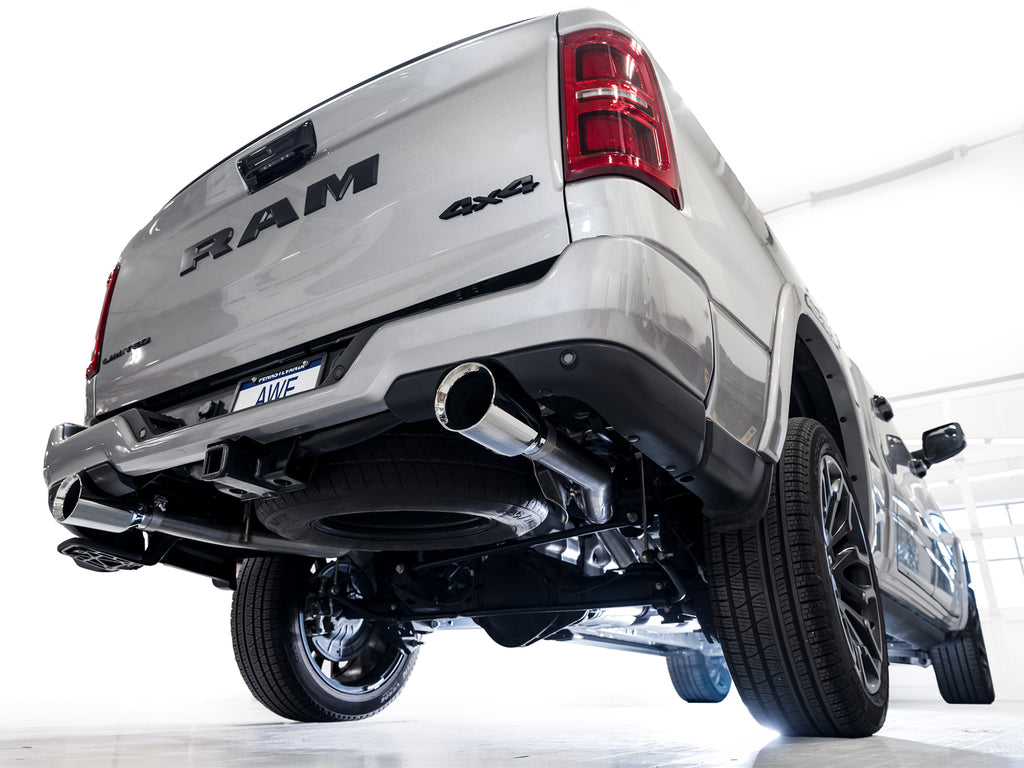 AWE Tuning 25+ RAM 1500 3.0TT 0FG Catback Touring Exhaust - Chrome Silver Tips (3015-32530)