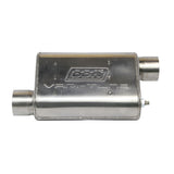 BBK Performance Parts UNIVERSAL 2-3/4 VARITUNE ADJUSTABLE MUFFLER DOUBLE OFFSET (439 STAINLESS). - 31025