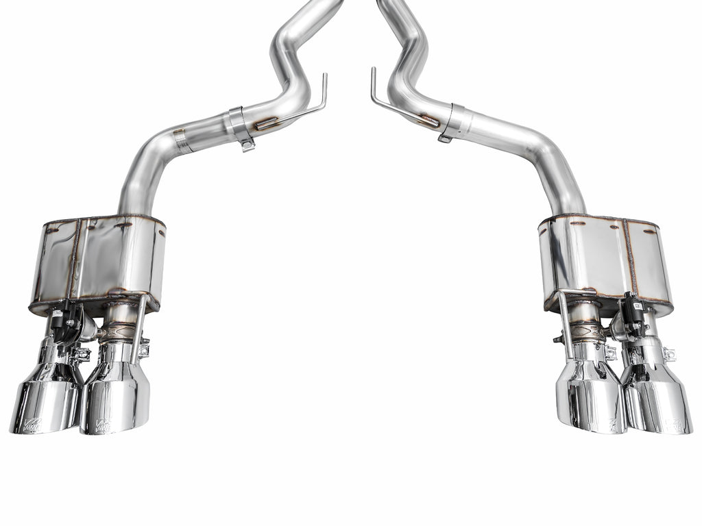 AWE Tuning AWE SwitchPathâ„¢ Exhaust for S650 Mustang Dark Horse - Quad Chrome Silver Tips - 3025-42375