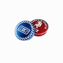Load image into Gallery viewer, GrimmSpeed Limited Drop Shift Knob Cap Kit GS Checker Blue (1.1006.8.BLU)