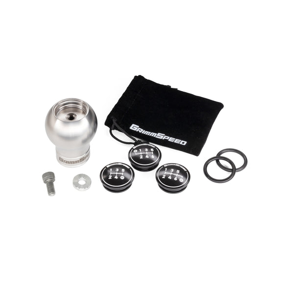 GrimmSpeed Swap-Top Weighted Shift Knob Bulb Stainles Steel 02-14 Subaru WRX/04-08 FXT/04-21 STI (1.1007.1.SS)