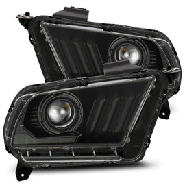 10-12 Ford Mustang LUXX-Series LED Projector Headlights Alpha-Black