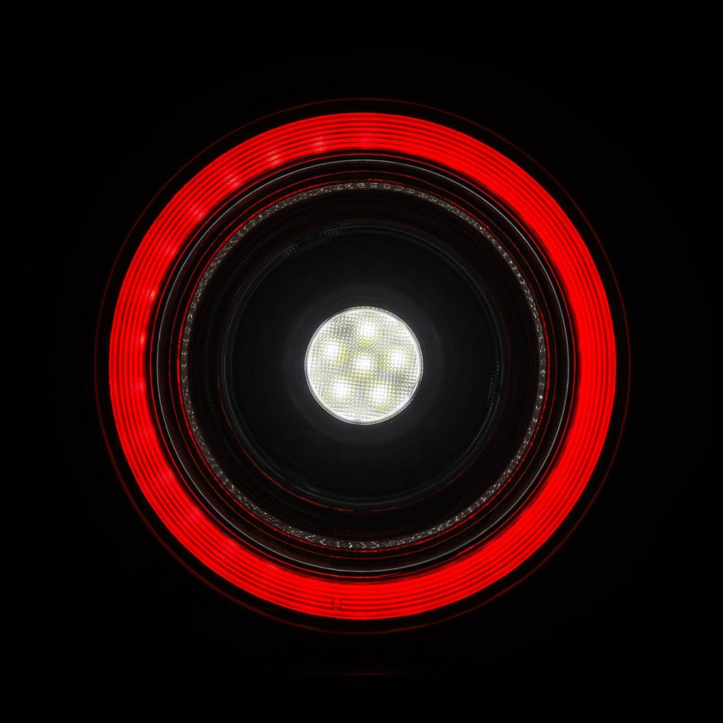 10-15 Ferrari 458 NOVA-Series Prismatic LED Tail Lights Red Clear