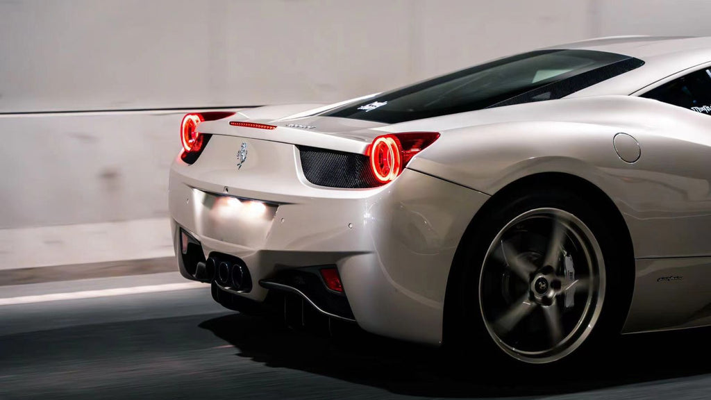 10-15 Ferrari 458 NOVA-Series Prismatic LED Tail Lights Red Clear
