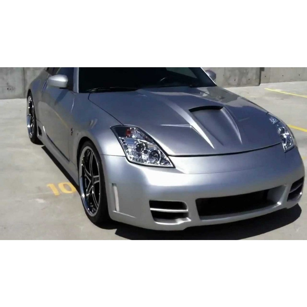 350Z Z33 Power Hood Fiberglass Series 2 Unpainted For 03-06 Nissan 350Z Stillen