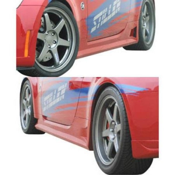 350Z Z33 4 Piece Body Kit Series 3 Skirts w/Series 2 Front Fascia Unpainted For 03-08 Nissan 350Z Stillen