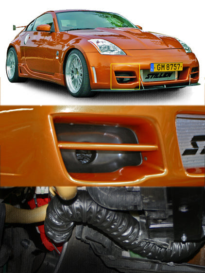 350Z Z33 Brake Ducts Series 2 Fascia For 03-09 Nissan 350Z/03-07 Infiniti G35 Coupe Stillen