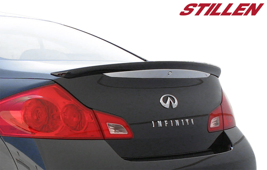 Infiniti G35 Rear Trunk Spoiler No Backup Camera Unpainted For 07-12 Infiniti G35 Sedan Stillen