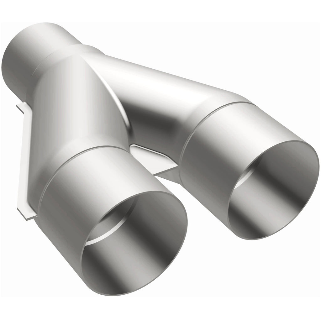 MagnaFlow Universal Trans Y-Pipe All SS 4inch (Dual) 3.5inch (Single) x 13inch (Overall) (10800)