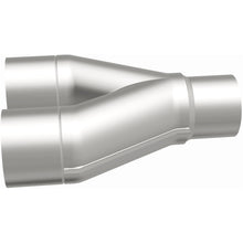 Load image into Gallery viewer, MagnaFlow Universal Trans Y-Pipe All SS 4inch (Dual) 3.5inch (Single) x 13inch (Overall) (10800)