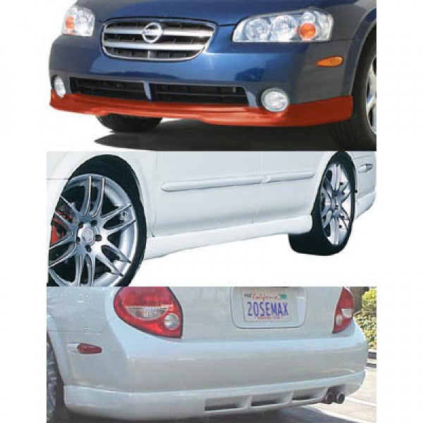 Nissan Maxima 4 Piece Body Kit w/Classic Style Lip Spoiler Unpainted For 02-03 Nissan Maxima Stillen