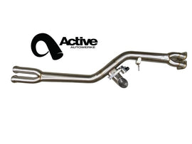 Active Autowerke F8X BMW M3 & M4 Mid Pipe includes Active F-brace. Rear Muffler: With exhaust dump (11-037D)