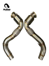Load image into Gallery viewer, Active Autowerke S63 N63 Catted Downpipes | V8 BMW X5 M and X6 M X5 X6 550i 650i Flange - From 2010 to 2012 (11-041F)