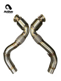 Active Autowerke S63 N63 Catted Downpipes | V8 BMW X5 M and X6 M X5 X6 550i 650i Flange - From 2010 to 2012 (11-041F)