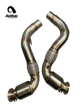 Load image into Gallery viewer, Active Autowerke S63 N63 Catted Downpipes | V8 BMW X5 M and X6 M X5 X6 550i 650i Flange - From 2010 to 2012 (11-041F)