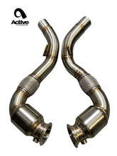 Load image into Gallery viewer, Active Autowerke S63 N63 Catted Downpipes | V8 BMW X5 M and X6 M X5 X6 550i 650i Flange - From 2010 to 2012 (11-041F)