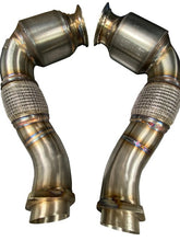 Load image into Gallery viewer, Active Autowerke S63 N63 Catted Downpipes | V8 BMW X5 M and X6 M X5 X6 550i 650i Flange - From 2010 to 2012 (11-041F)