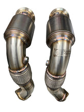 Load image into Gallery viewer, Active Autowerke S63 N63 Catted Downpipes | V8 BMW X5 M and X6 M X5 X6 550i 650i Flange - From 2010 to 2012 (11-041F)