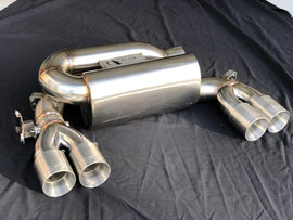 Active Autowerke F8X M3 M4 Signature Exhaust System includes Active F-brace - Carbon over Black Chrome Tips (11-045CB)