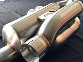 Active Autowerke F8X M3 M4 Signature Exhaust System includes Active F-brace - Carbon over Black Chrome Tips (11-045CB)