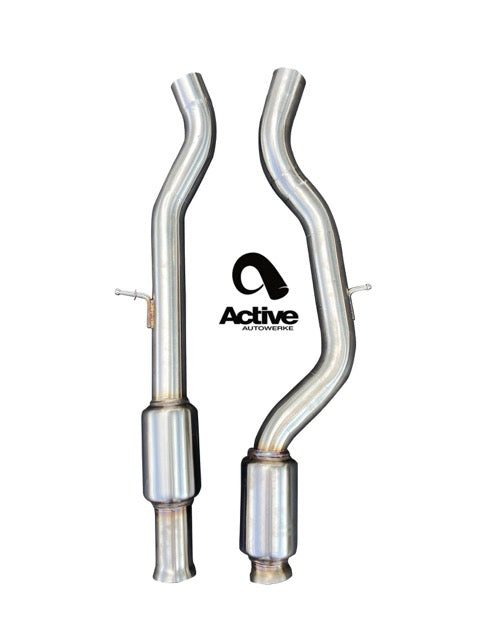 Active Autowerke F8X BMW M3 & M4 Gen 2 Equal Length Mid Pipe includes Active F-brace - Equal Length Mid Pipe w resonated AWE Switchpath (11-055AR2)
