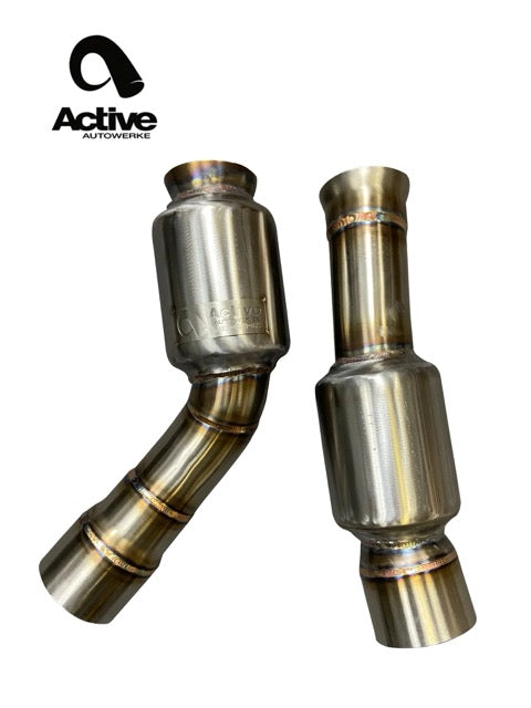 Active Autowerke F8X BMW M3 & M4 Gen 2 Equal Length Mid Pipe includes Active F-brace-Rear Muffler Equal Length Mid Pipe w straight pipes (11-055G2)