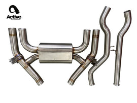 Active Autowerke F87 M2C Valved Rear Axle-back Exhaust w carbon fiber over black tips (11-067CB)