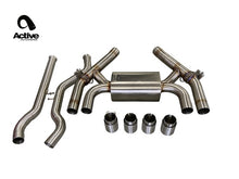 Load image into Gallery viewer, Active Autowerke F87 M2C Valved Rear Axle-back Exhaust w carbon fiber over black tips (11-067CB)