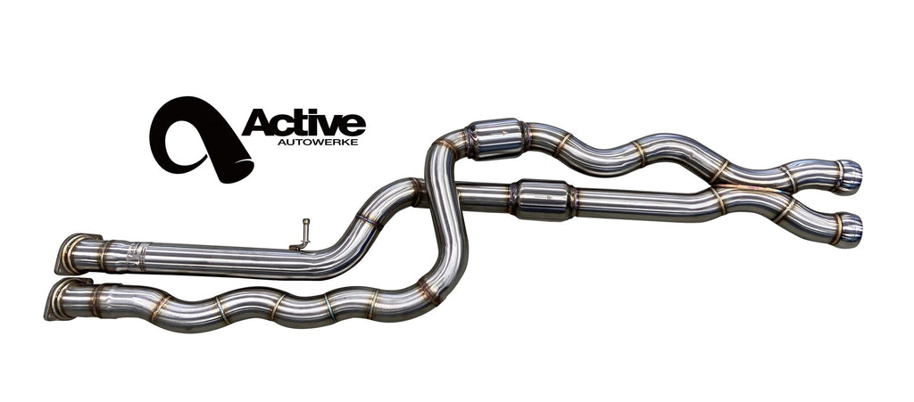 Active Autowerke M2C Equal Length Gen 2 Mid Pipe includes Active F-brace w straight pipes (11-072G2)