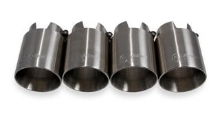 Active Autowerke Maad Maxx - F8X BMW M3 & M4 Rear Exhaust Section - 3 Can Valved - Exhaust w carbon fiber over black tips (11-073CB)