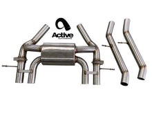 Load image into Gallery viewer, Active Autowerke G80 M3 and G82 M4 Valved Rear Axle-back Exhaust w Tips w carbon over black chrome tips (11-086CB)