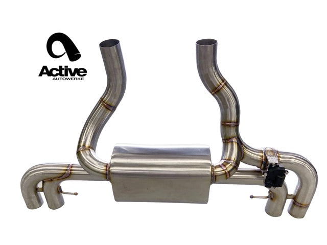 Active Autowerke G2X M340i / M440i Valved Rear Axle-back Exhaust -Exhaust w carbon fiber over black tips (11-089CB)