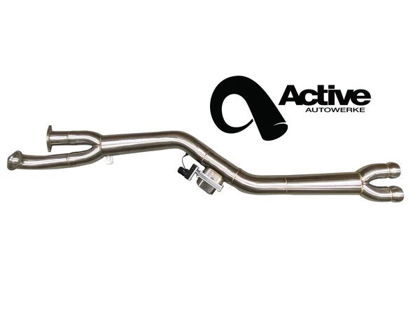 Active Autowerke G80/G82 M3/M4 Signature single mid-pipe with G-brace - w Exhaust Dump (11-095D)