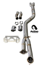 Load image into Gallery viewer, Active Autowerke G80/G82 M3/M4 Signature single mid-pipe with G-brace - w Exhaust Dump (11-095D)