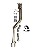 Load image into Gallery viewer, Active Autowerke X3M / X4M Signature single mid-pipe with $90 fixed price shipping in lower 48 states - w Exhaust Dump (11-102D)